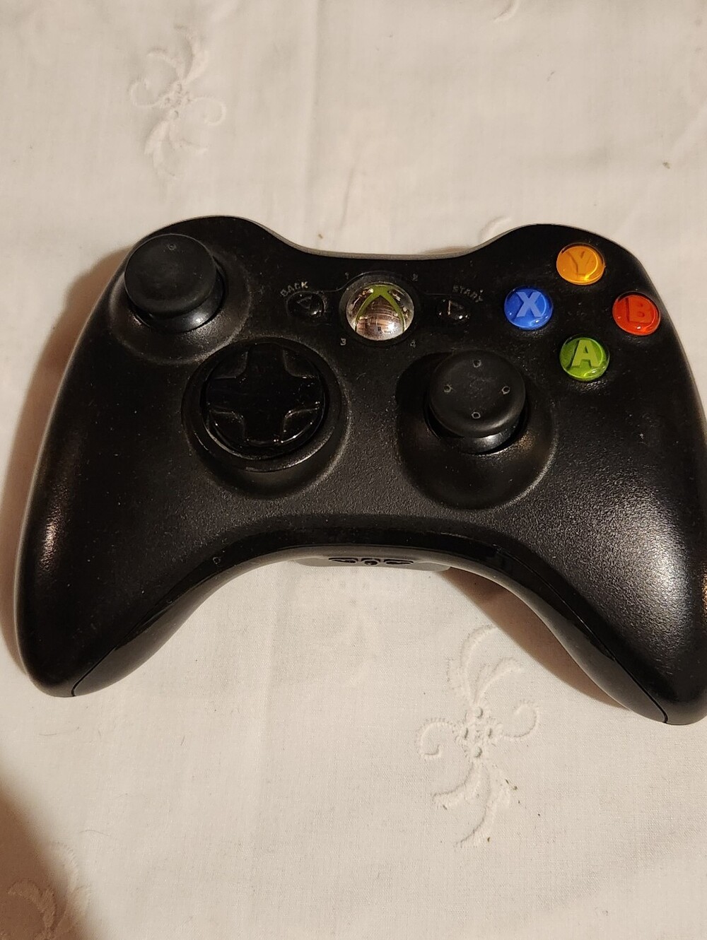 Official Microsoft Xbox 360 Black Wireless Controller! ~ Works Great! Authentic!